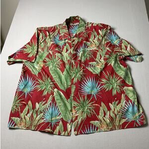 Joe Marlin Hawaiian Floral Short Sleeve Shirt Mens Size 4X